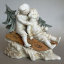 Antique German Snow Baby Heubach Boy on Sled